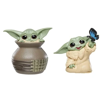 Image of Hasbro Star Wars The Bounty Collection Series 4, 2 Pack Grogu Figures, Butterfly Encounter, Jar Hideaway, Ages 4 and Up, Multicolor, F5187