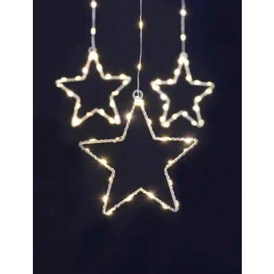 Image of Festive Productions 120cm x 45cm Christmas Star Curtain Lights 232 Warm White LEDs Indoor/Outdoor Use Decoration, Décor
