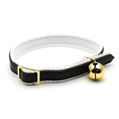 Image of CustomDesign.Shop Ancol Cat Kitten Safety Collar with Bell, Adjustable Black