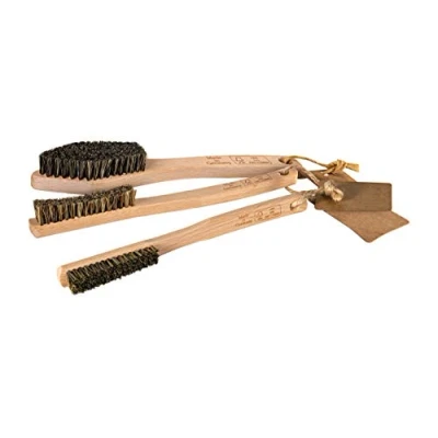 Image of Mantle Wooden Climbing Brush Set of 3 for Smaller Handles, Slots and Holes as 1 2 Pack