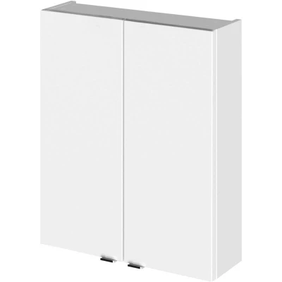 Image of Hudson Reed Fusion White Gloss 500mm 2 Door Wall Unit (180mm Deep)