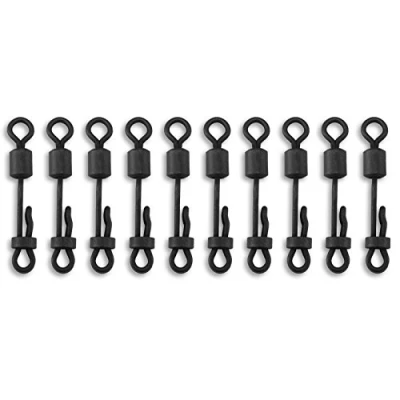 Image of Bank Tackle Size 8 Clam Lock Quick Change Swivels (x 10 Pack)