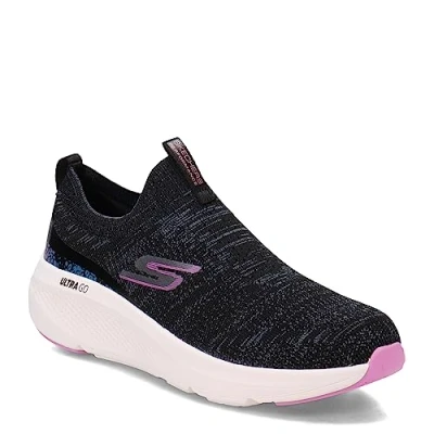 Image of Skechers Women&#039;s Go Run Elevate Indigo Sneaker, Black Pink, 6 UK