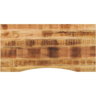 Image of vidaXL Desk Top with Curve 140x50x2.5 cm Solid Wood Rough Mango