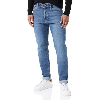 Image of Jack &amp; Jones Men&#039;s Jjierik Jjoriginal SBD 513 Jeans, Blue Denim, 32 W/34 L