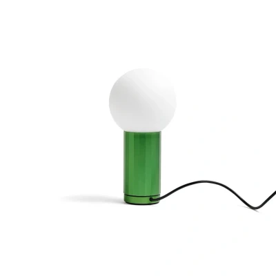 Image of HAY Turn on LED table lamp, dimmer, green base