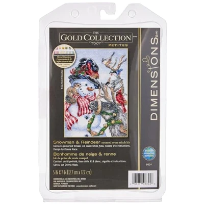 Image of Dimensions D08824 Snowmen, Snowman &amp; Reindeer, Multi Colour