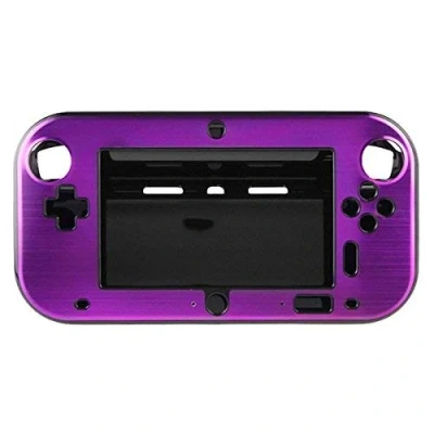 Image of OSTENT Anti shock Hard Aluminum Metal Box Cover Case Shell Compatible for Nintendo Wii U Gamepad Color Purple