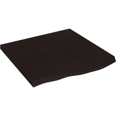 Image of vidaXL Wall Shelf Dark Brown 60x60x(2 4) cm Treated Solid Wood Oak