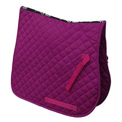 Image of Rhinegold Cotton Quilted Saddle Cloth Cob Raspberry