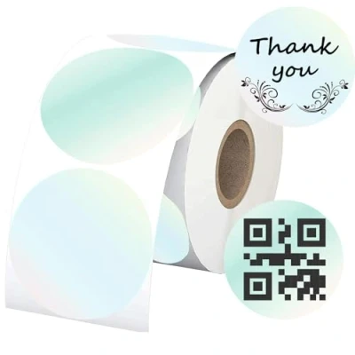 Image of Direct Thermal Labels Stickers Round Watercolor Small Business 3Inch Multi Purpose Sticker Circle Color Code Dot Label Printer for Barcodes Home 250Pcs