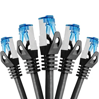 Image of BigTec Ethernet cable, twisted in pairs 0,75m schwarz 5&#039;er Sparpack