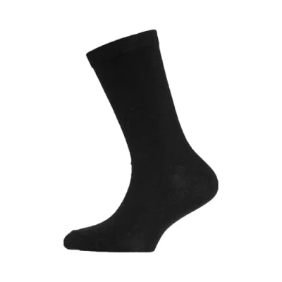 Image of Childrens/Kids Plain Cotton Rich School Socks (Pack Of 3) (UK Shoe 4 6.5 , Euro 37 39.5 (Age: 13 + years)) (Black)