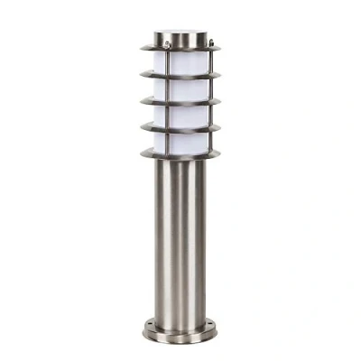 Image of Modern Integrated LED Outdoor Stainless Steel Bollard Lantern Light Post 450mm