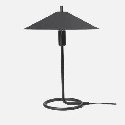 Image of ferm LIVING Filo table lamp, black, angular, iron, 43 cm