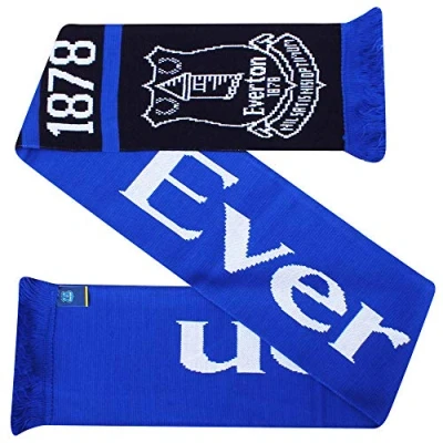 Image of Everton Official FC Football Crest Fans Scarf (100% Acrylic)