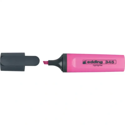 Image of Edding e 345 Highlighters Wedge Tip 2 5 mm Pack of 10 Pink