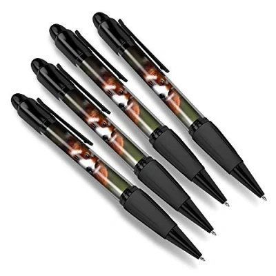Image of Destination Vinyl ltd 4 x Matching Ballpoint Pens Endangered Red Panda #14159