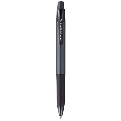 Image of uni ball URN 181 07 Erasable Rollerball Gel Pens. Premium 0.7mm Ballpoint Tip for Super Smooth Writing, Drawing &amp; Colouring. Easy Retract Eraser Secure and Stable Rubbing Out. Pack of 12 Black