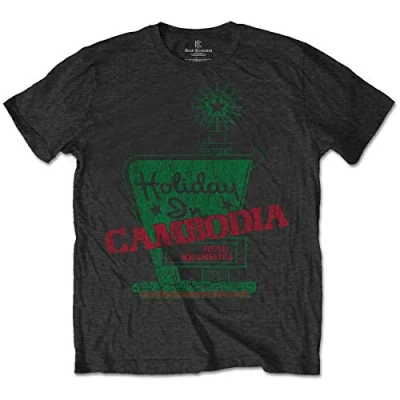 Image of Dead Kennedys Men&#039;s Holiday in Cambodia Vintage T Shirt, Grey, Medium
