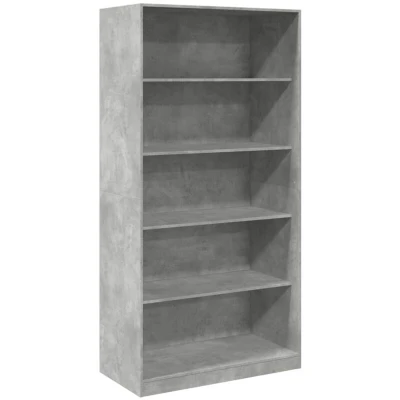 Image of vidaXL Wardrobe Concrete Grey 100x50x200 cm Engineered Wood