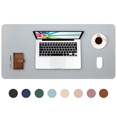 Image of DOBAOJIA Mouse Pad Extended Mat X Large Desk Blotter Writing for Laptop/Office/Home, PU Leather Waterproof +Suede Non Slip 31.5&#039;&#039; 15.7&#039;&#039; (Gray)