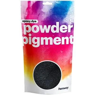 Image of Hemway Epoxy Dye Pigment Powder Colour Ultra Sparkle Metallic Pigments for Resin Polyurethane Charcoal Black 100g / 3.5oz