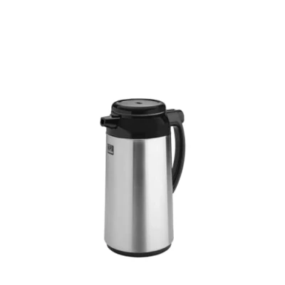 Image of (Black/Chrome) Zojirushi Premium Thermal 1 Litre Carafe, Brushed Stainless Steel