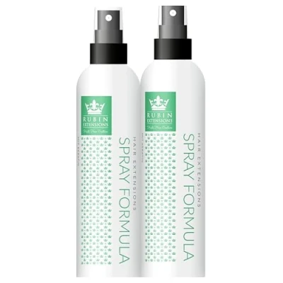 Image of Rubin Extensions 2 Phase Care Spray for Hair Pack of Formulated with Keratin Extensions, Wigs and Hairpieces 200 ml Made in Germany