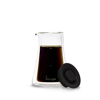 Image of Fellow Stagg Double Wall Coffee Carafe Vessel for Pour Over Manual Maker, Handblown Borosilicate Glass Decanter, 20 oz Clear Pitcher
