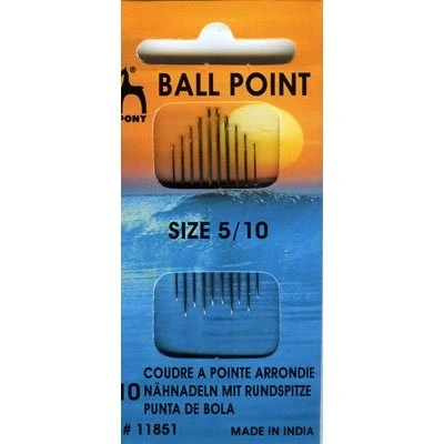 Image of Pony Gold Eye Sewing Needles: Ballpoint Size 5 10, Multi Colour