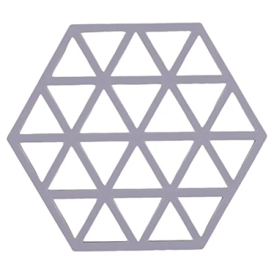 Image of Zone Denmark Triangles Silicone Trivet Lavender 16 x 14 cm