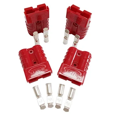 Image of Battery Connector 50A Quick Connect Socket 50Amp 600V for Car Van Motorcycle Modes 4PCS (Kit 10/12 Awg, Red)