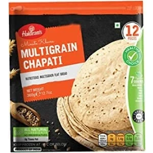 Image of Haldiram&#039;s Multigrain Chapati 12 Pieces 360G Minute Khana Flat Bread 100% Fresh Ready to Eat Indian Origin