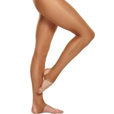 Image of Mytoptrendz® Adult Women Super Shimmer Stirrup Foot Dance Tights with Spandex (Toast Small