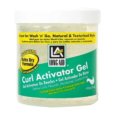 Image of Ampro Long Aid Activator Gel Enriched with Aloe Vera, Protein, and Vitamin B Complex Brings Essential Moisture to Strands Defines Your Natural Curls Extra Dry 425 g