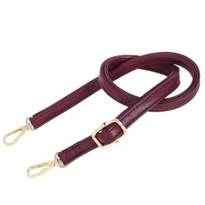 Image of Leather Purse Strap Replacement Crossbody Bag Shoulder Straps Adjustable Belts (Color : Burgundy)