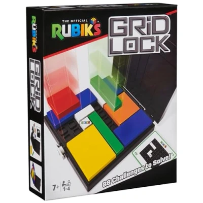 Image of Rubik’s Cube Gridlock Game, the Problem Solving Puzzle Game Inspired by Classic Brain Teaser Fidget Toy, for Adults &amp; Kids Aged 7+