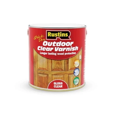 Image of Rustins Quick Dry Outdoor Clear Varnish 2.5L Gloss