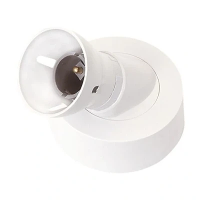 Image of Click Scolmore Essentials T2 BC Loop in Angled Batten Lampholder with Home Office Skirt PRC017
