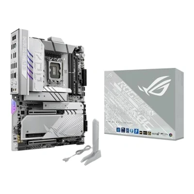 Image of ASUS Intel ROG Maximus Z890 Apex ATX motherboard, 22+1+2+2 power stages, DDR5 slots, PCIe 5.0 with full support for next gen GPUs, six M.2 WiFi 7, AI Overclocking, Slot Q Release Slim