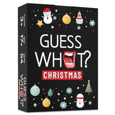 Image of Christmas Card Game Guess What Adult Games Stocking Filler Xmas Gift Ideas, Secret Santa Gifts Holiday Party for Adults