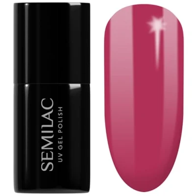 Image of SEMILAC 066 Glossy Cranberry Nail UV Gel Polish Long Lasting and Easy to Apply Soak off UV/Led Perfect for Home Professional Manicure Pedicure 7 ml