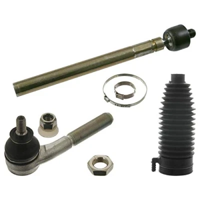 Image of 3812C7, 3812C7S2, 381743, 381743S2, 406674 Tie Rod FEBI BILSTEIN 39000 Front Axle Left with clamps, steering bellow
