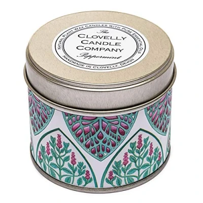 Image of Clovelly Soap Co Handmade Natural Scented Peppermint Aromatherapy Soy Wax Vegan Tin Candle