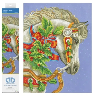 Image of DIAMOND DOTZ DD10 Intermediate Kit, Festive Canter, 41 x 54 cm
