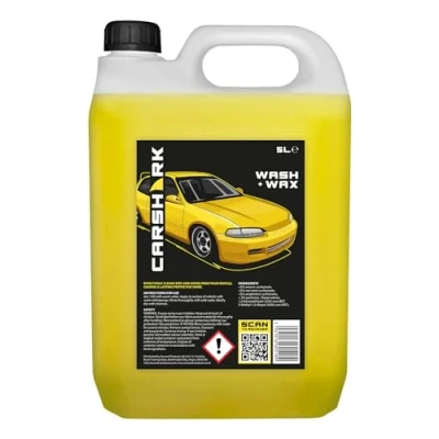Image of CARSHARK Wash and Wax Car Shampoo 5 Litres, Cleans Dirt Grime, Leaves Protective Shine