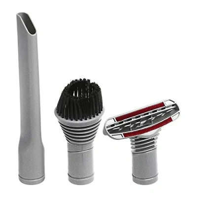 Image of FIND A SPARE Grey Full Tool Kit 32MM Crevice Brush &amp; Upholstery For Dyson DC01 DC04 DC05 DC07 DC14 DC33 Numatic Henry Vacuum Hoover Cleaner
