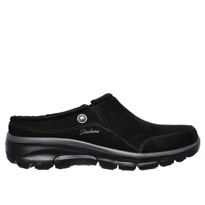 Image of Skechers Women&#039;s Easy Going Latte Twin Gore Slip On Open Back Mule, Black, 11 M US