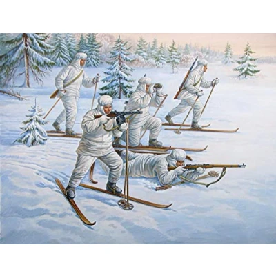 Image of Zvezda Zv6199 Soviet Ski Troupes
